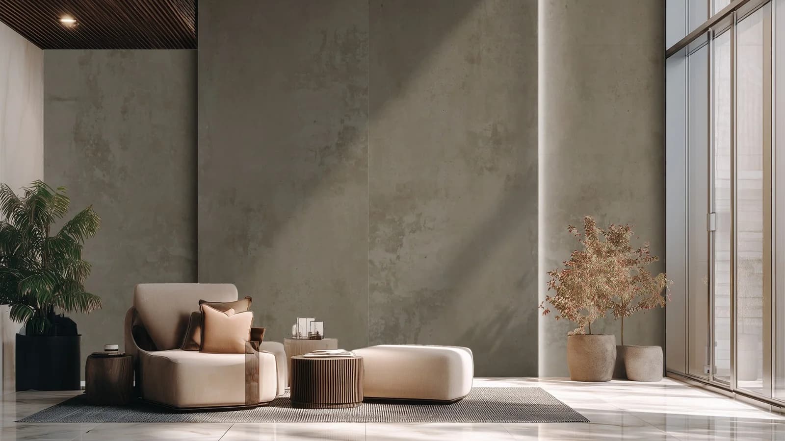 Porfloor PVC wall panels in a modern interior